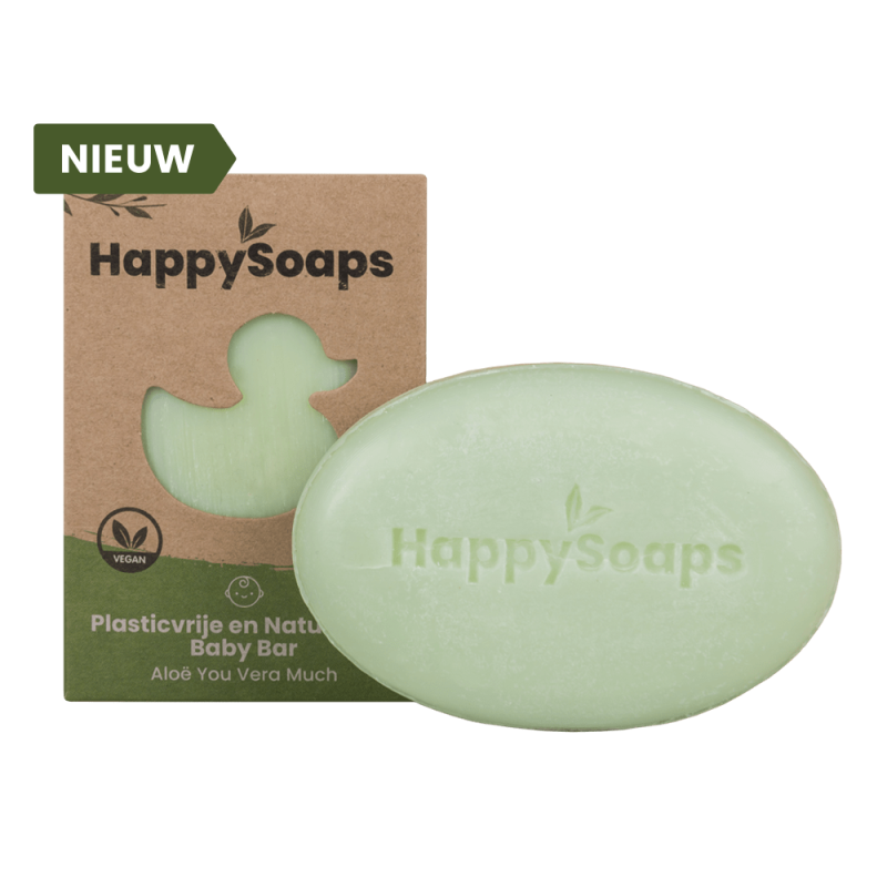 HappySoaps - Baby Shampoo en Body Wash Bar (Aloë Vera)
